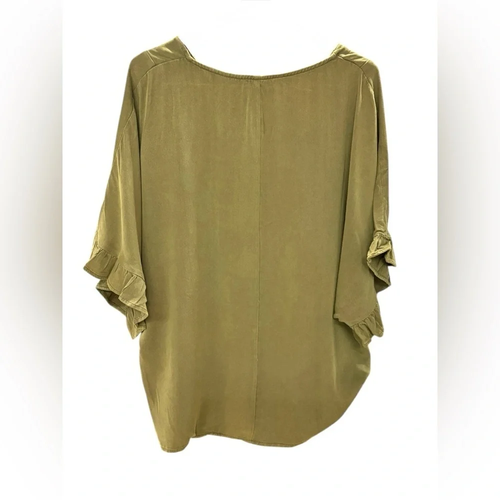 ANDREE BY UNIT Olive Green Women's Blouse - Picture 3 of 7
